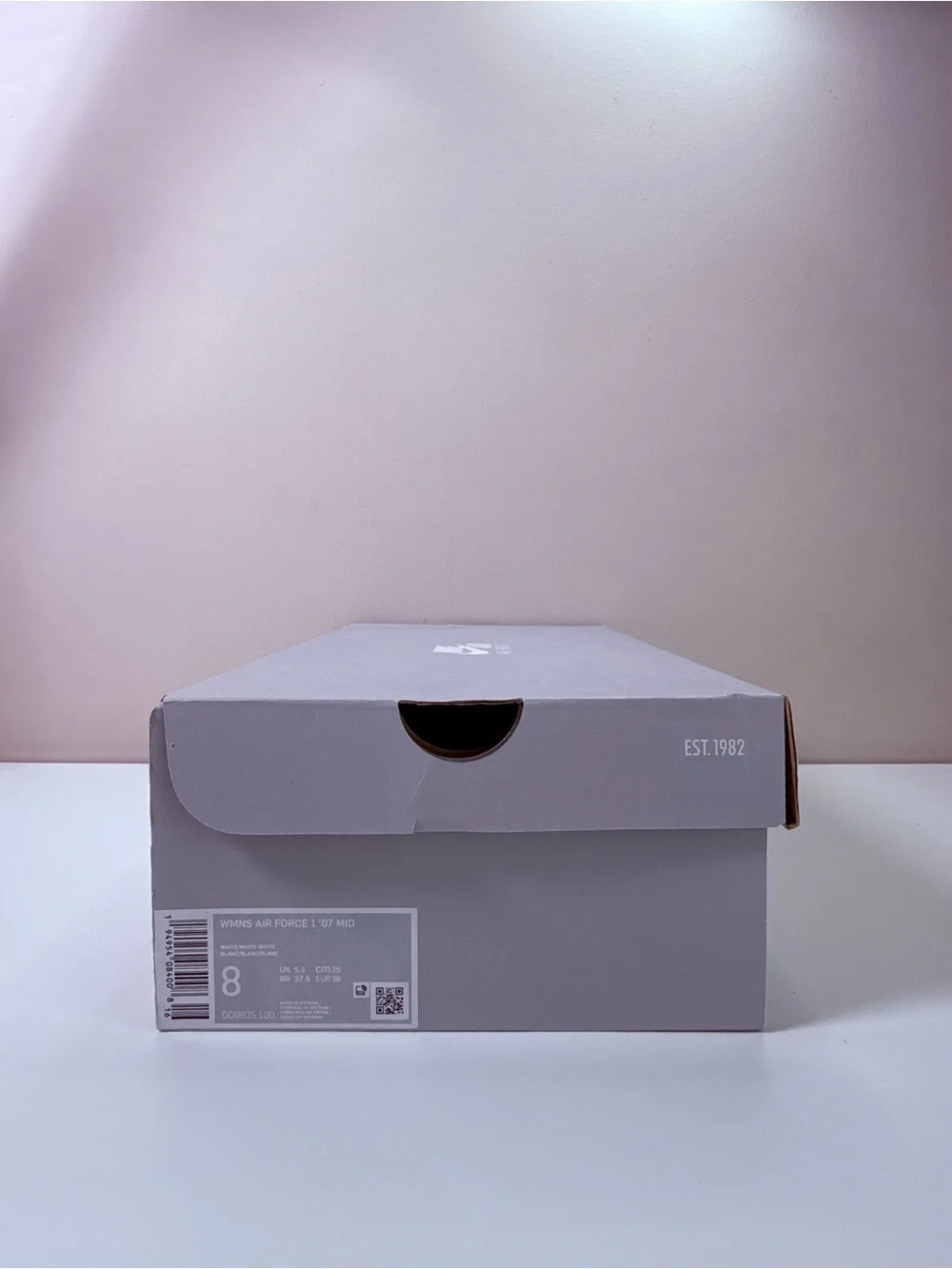 Nike Air Force 1 Gray Shoe Box Empty Replacement Storage Box with Tissue Paper